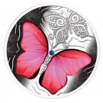 Cameroon RED BUTTERFLY series COLORFUL WORLD OF BUTTERFLIES Silver Coin 500 Francs 2020 Proof